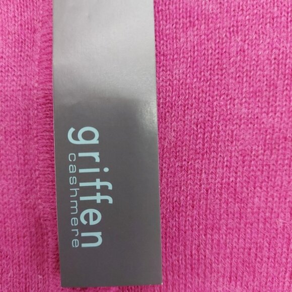 Griffen Cashmere pink 2 ply cardigan sweater size small - Picture 5 of 7